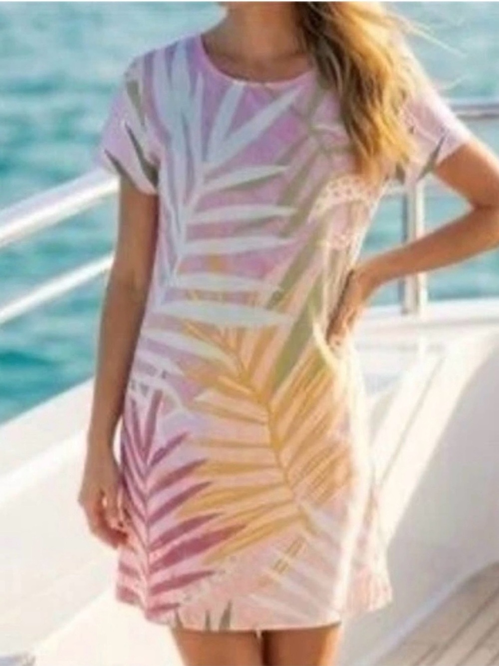 MINKPINK Palm Springs Tee Dress Size Small PTP 18”